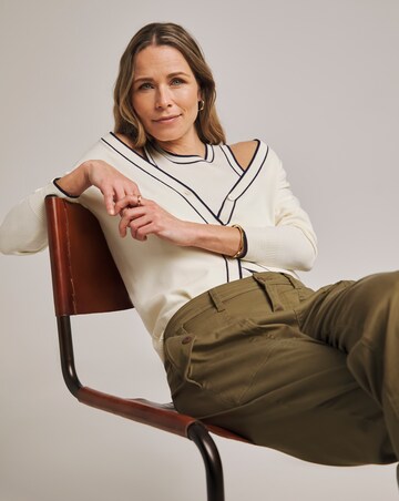 Anthology Contrast Trim Rib Cardigan