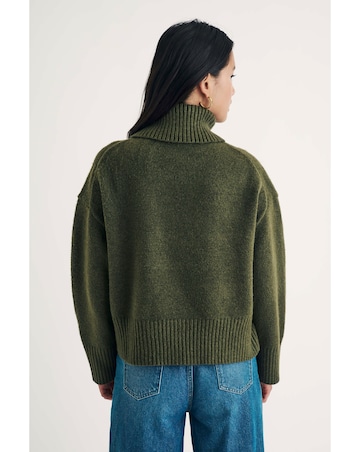 Nobody's Child Green Roll Neck Meet the Jean Jumper