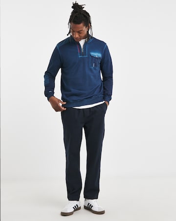 Joe Browns 1/4 Zip Acid Wash Sweatshirt