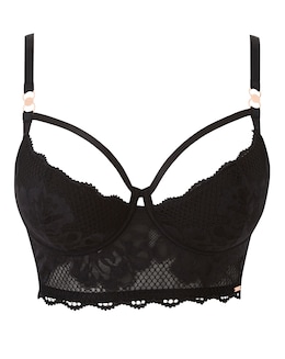 Figleaves Curve Amore Padded Balcony Bra B-H - Black