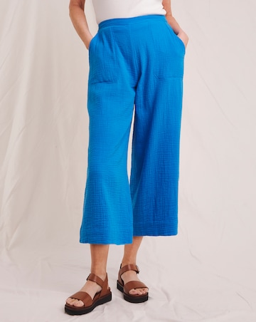 Julipa Pure Cotton Textured Crop Trousers