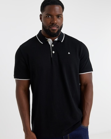 Jack & Jones Premium Paulos Tipped Polo - Black