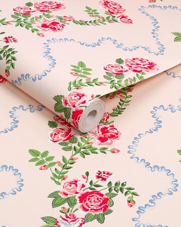 Cath Kidston Rose Flutter Pink Wallpaper