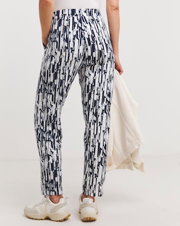 Printed Pull On Jersey Tapered Trouser