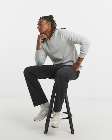 Straight Fit Stretch Jeans Blackwash