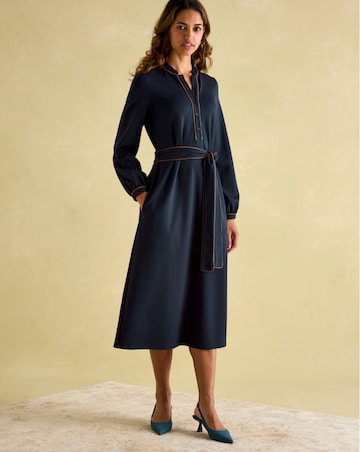 Joules Thea Belted Contrast Midi Dress