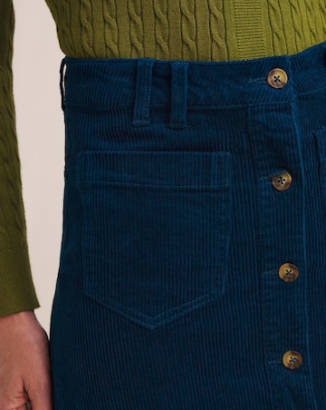 Julipa Pure Cotton Cord Button Down Skirt