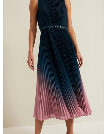 Phase Eight Simara Ombre Chiffon Pleat Dress
