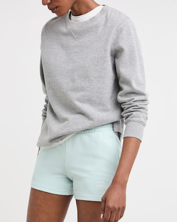 PUMA Essentials Small No.1 Logo 4" High Waist Shorts