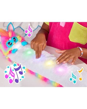 Furby DJ Furby Interactive Toy, Super Snuggly Rainbow Electronic Plush