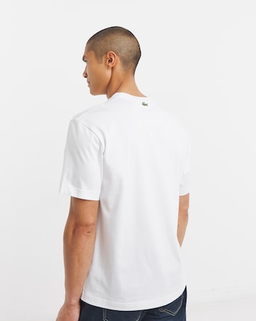 Lacoste Short Sleeve Tennis Graphic T-Shirt - White