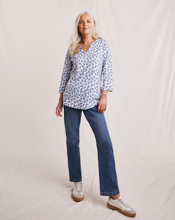 Julipa Pure Cotton Notch Neck Printed T-Shirt