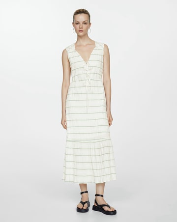 Mango Morgali Cotton Blend Midi Dress