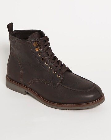 Dark Brown Chukka Leather Boot Wide Fit