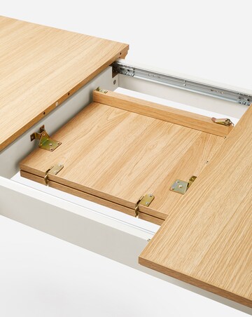 Julipa Ashford Extending 6 to 8 Seater Table with 6 Ava Fabric Chairs