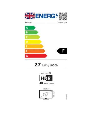 Hisense 32in 32A5NQTUK Smart Full HD HDR QLED Freeview TV