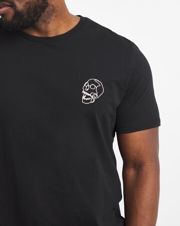 Jack & Jones Skull Back Graphic T-Shirt - Black