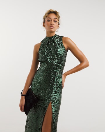 Closet London Sequin V-Back Dress