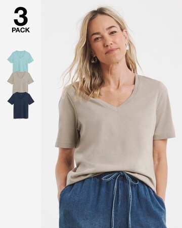 3 Pack V-Neck T-Shirts