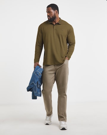 Jack & Jones Premium Long Sleeve Polo - Khaki