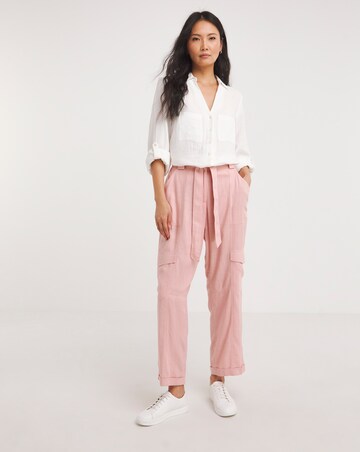 Julipa Linen Mix Cargo Trousers