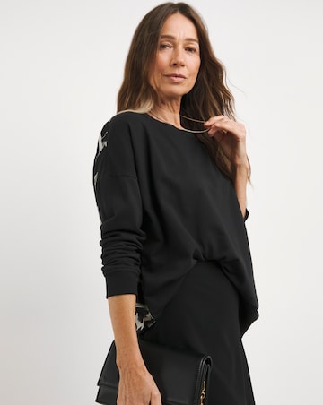 Religion Back Print Long Sleeve Sweatshirt