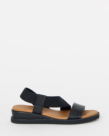 Spritzer Asymmetric Low Wedge Sandals - Wide Fit (E)