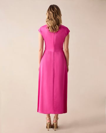 Ro&Zo Satin Keyhole Front Maxi Dress