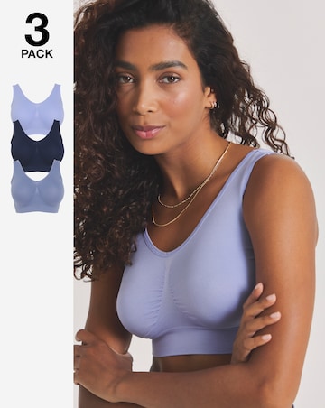 Pretty Secrets (3 Pack) Plain Comfort Tops (Fits Up To D)