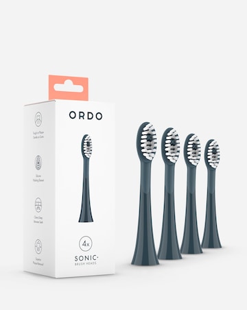 Ordo Sonic+ Brush Heads 4 Pack - Charcoal Grey