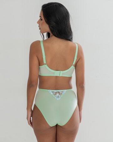 Pour Moi Sofia High Waist Deep Brief Pistachio/Blue