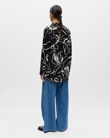 OBJECT Linen Blend Printed Shirt