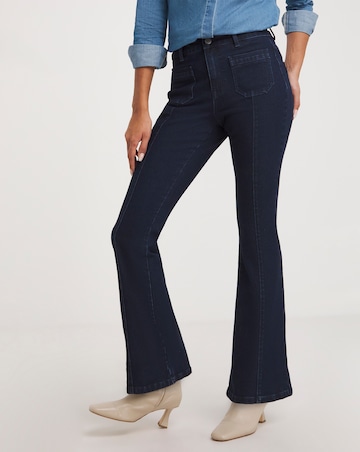 Indigo Pocket Front Bootcut Jeans