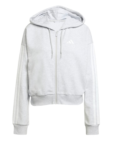 adidas Full Zip 3 Stripe Hoodie