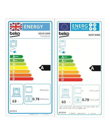 Beko KDVF100X Double Oven with Grill - Gas Range Cooker - Stainless Steel