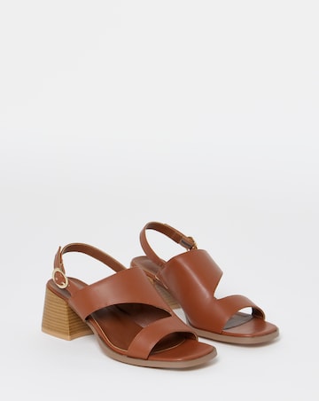 Dorit Cut Out Stacked Heel Sandals - Extra Wide Fit (EEE)