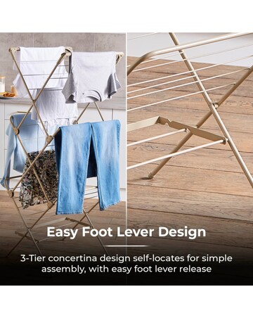 Tower Latte Concertina Clothes Airer