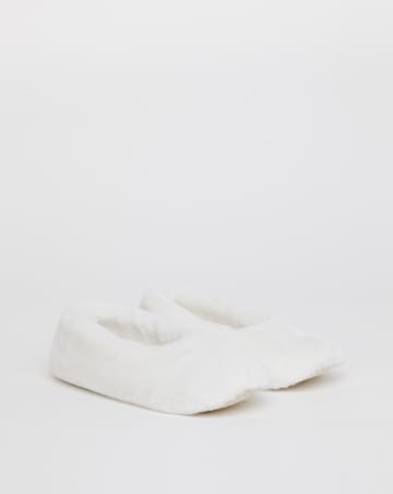 Brandy Fluffy Ballerina Slippers - Wide Fit (E)