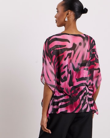 Joanna Hope Pleated Seam Blouse