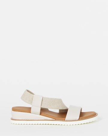 Spritzer Asymmetric Low Wedge Sandals - Wide Fit (E)