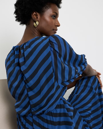 Joanna Hope Stripe Print Tea Dress