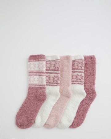 Pretty Secrets (5 Pair Pack) Fluffy Socks