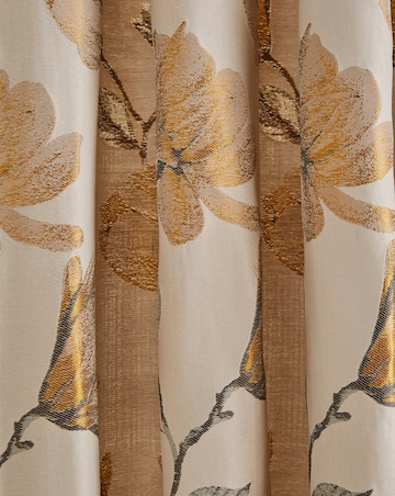 Ella Floral Jacquard Pencil Pleat Curtains
