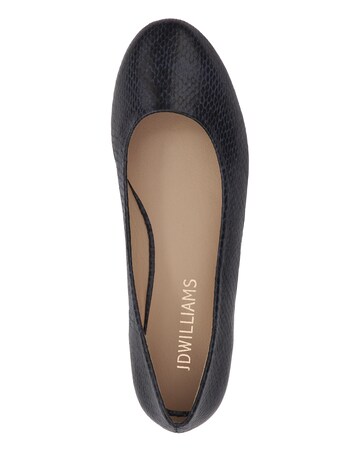 Snake Print Ballerina Shoes Standard D Fit