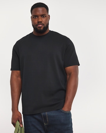 Relaxed Fit Interlock T-Shirt- Black