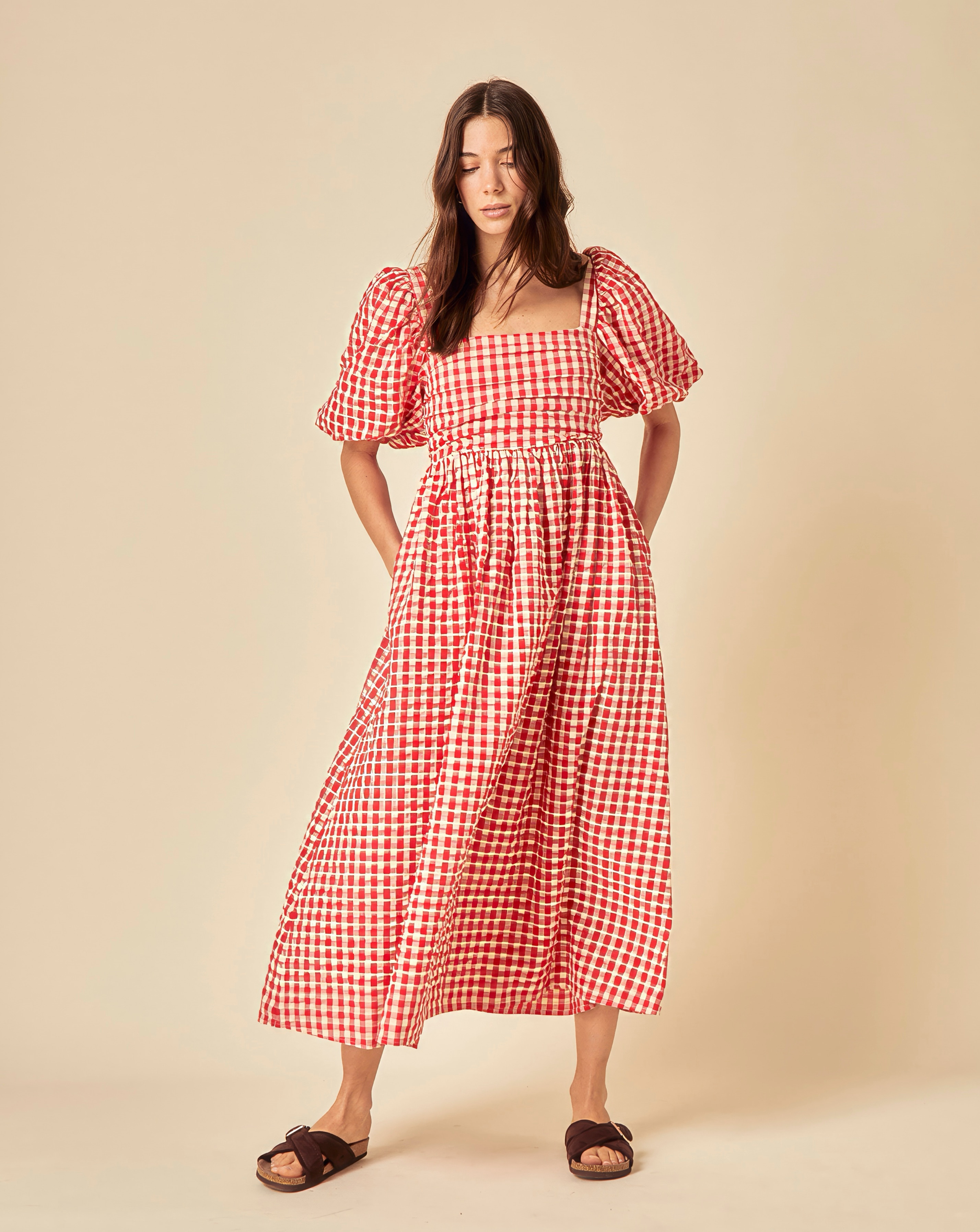 RED HOUSE デモテープ　swankys GISM Nobody's Child Nova Midi Dress Red Gingham | JD Williams