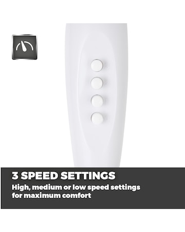 Tower 16 Inch Oscillating White Stand Fan