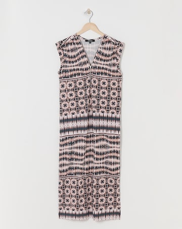 Soft Touch Jersey Midi Dress With Zip Front