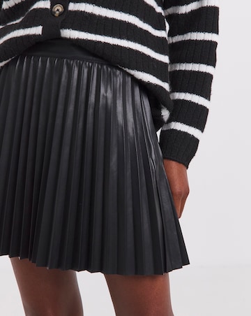 Simply Be Pu Pleated Mini Skirt