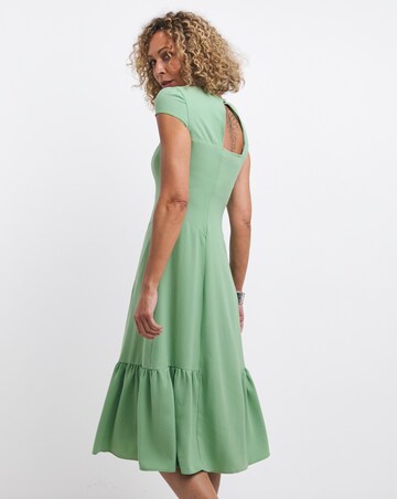 Joanna Hope Cap Sleeve Panel Column Midi Dress